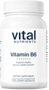 Vital Nutrients Vitaminum B6 ® 124; Vegan Metilintos B6 Vitaminai nervų sistemai, Raumenys, Kaulų sveikata * ® 124; High- Potence Vitaminum B6 for Menstrual Discompute * Σ 124; Gluten, Dairy, Soy Free; 100 Capsules