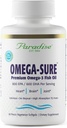 Paradise Herbs Omega-Sure, Omega-3 Konzentrat, Premium Fish Oil, DHA, EPA, Vegan, Non GMO, Glutenfrei, 60 Count Vegetarische Softgels
