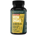 Freshfield Vegan Omega 3, Algae (Algal) Oil, Fish Oil Free Company, Third Party Tested, Carrageenan Free, DHA Supplement w/DPA, Plant Based Omega. Supports Heart, Brain, Joint Health