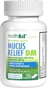 HealthA2Z® Mucus Relief DM (Dextromethorphan HBr 20mg) Guaifenesin 400mg (No Benzene), Tosse, Libertação Imediata, Não Revestido (120 Count (Pacote de 1))