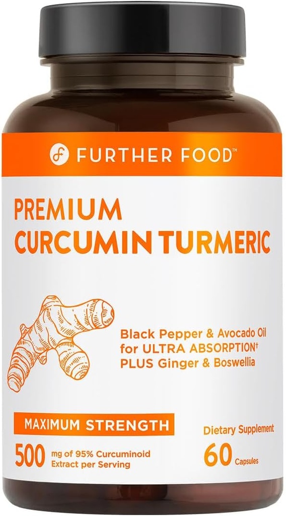 מזון נוסף Premium Curcumin Turmeric, כוח מקסימלי, 500 מ"ג, 60 קפסולות