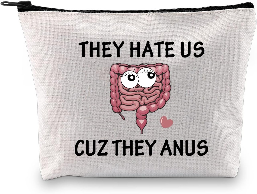 JXGZSO Gastroenterologist Doctor Gifts Їм Hate US cuz Вони Анус смішний Colon Cosmetic Bag Colon хірургії відновлення подарунки