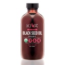 Kiva Organic Black Seed Oil - Ultra High 3X Thymokinoni (TQ), kylmäpuristettu, 100% Turkin Nigella Sativa Seed Oil, Kaikki luonnolliset non-GMO täydennysosa - Vegan, 8 oz (235 ml) Lasipullo