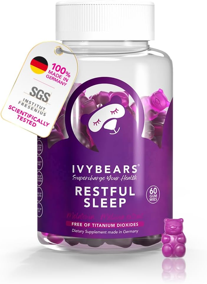 Melatonina de acción rápida Gummies - 5 mg Melatonina - 100% Sabor natural - con Lactium, L-Theanine & Lemon Balm - con AI Sleep Assistant - Natural Sleep Support - Vegan - 60 piezas = 30 días de suministro