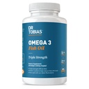 Dr. Tobias Omega 3 Fish Oil 2000mg Triple Strength with 800mg EPA 600mg DHA Per Serving | Fish Oil Omega 3 Supplements for Heart Brain & Immune Support - 60 Softgels (30 Servings)