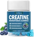 Gummies monohidrato de creatina para homes e mulleres, monohidrato de creatina para a forza muscular, constructor muscular, impulso de enerxía, Gummies pre-adestramento (60 conta) - Blueberry Flavor