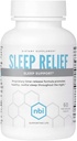 NBI Sleep Relief Melatonin Natural Formula | Soothing Bedtime Supplement | Søvnstøtte med magnesium og L-Theanin | 60ct Tabletter