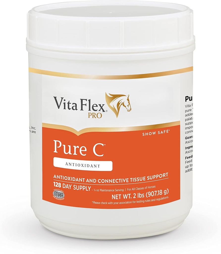 Vita Flex Pro Pure C Premium Quality Horse Vitamin C, 2 Pounds, 128-Day Supply