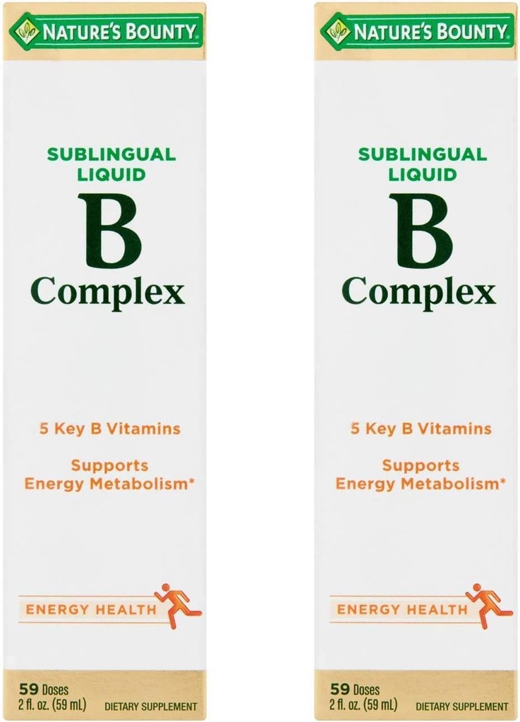 Natuur's Bounty Vitamine B Complex sublingual Liquid, 2 Oz (pack van 2)