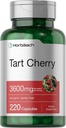 Horbäach Tart Cherry Extract Capsules | 3600mg | 220 Pills | Non-GMO, Gluten Free | Integratore di erbe tradizionali