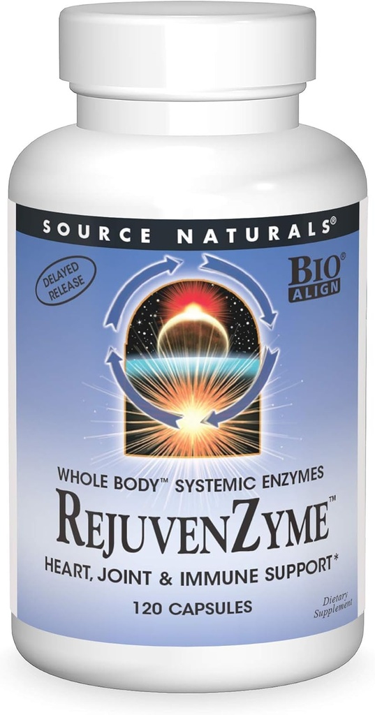 Kilde Naturals RejuvenZyme - for hjerte, felles og immun støtte - 120 kapsler