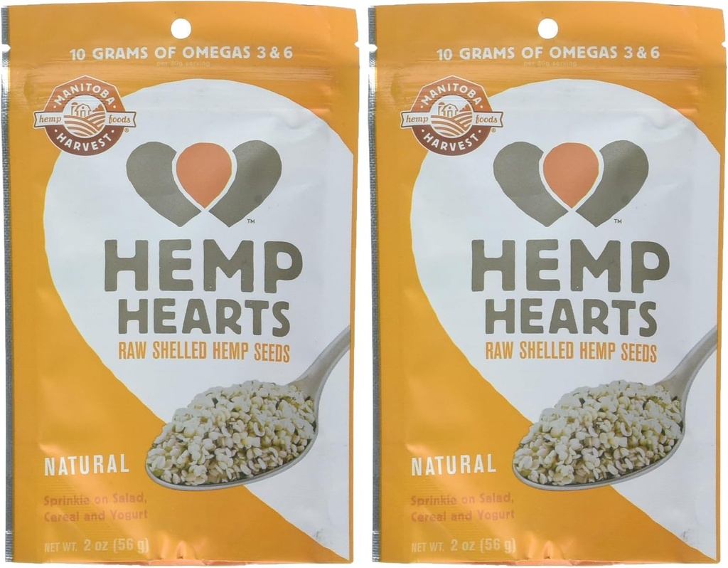 Manitoba Harvest Natural Hamp Hearts, 2 Ounce (pakke med 2)
