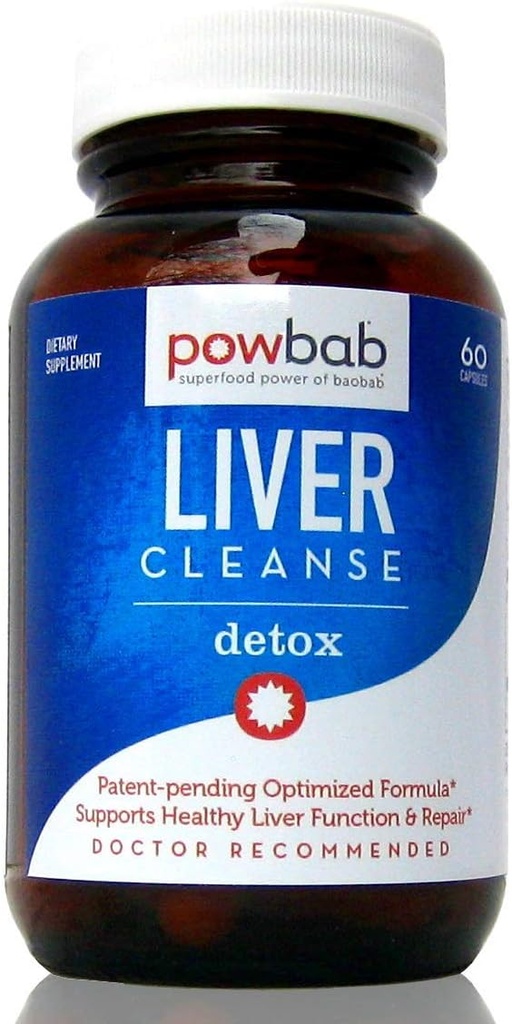 Netejador de postbab Livese Detox. # 1 de Patent-Pendent regenera la fórmula. Livingr Md Focus Research amb Organic Baobab, Beet Root Powder, i Goji. Beats Llet Thisle Silymarin & Dandelion (60 Capelles)