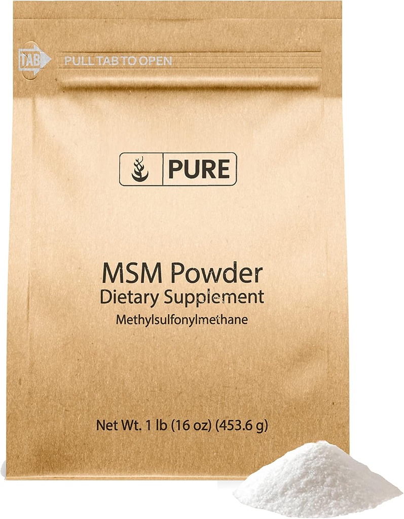 PURE ORIGINAL INGREDIENTES Methylsulfonylmethane (1lb) MSM, Natural Sulfur Dietary Supplement