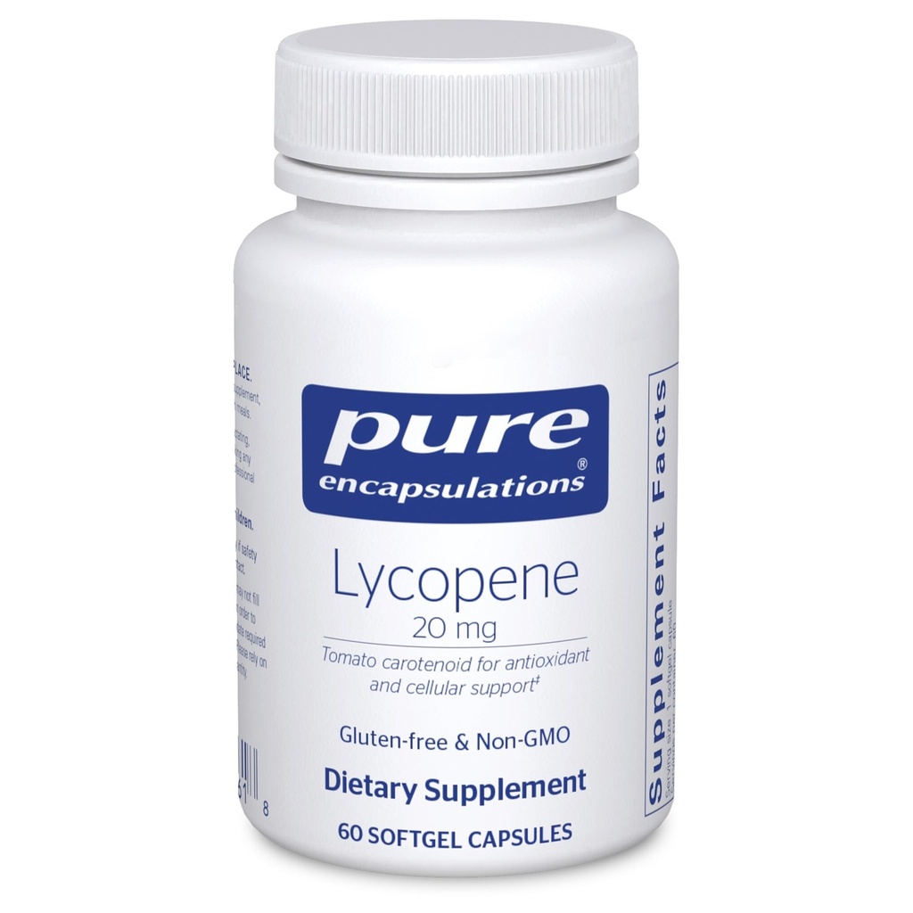 Pure Encapsulations Lycopene 20 mg | Dietary Supplement for Cellular and Macular Support* | 60 Softgel Capsules