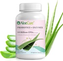 AloeCure Daily Probiotics 10 Billion CFU for Digestive Support 8 Strains, 6 Prebiotics & Enzymes - Suplemento Digestivo con Bromelain for Women &amp; Men - Gut Support, Digestive Relief, 30 Caps