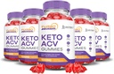 (5 Pack) Turbo Ripped Keto ACV Gummies Geavanceerde Formule 1000MG Turbo Ripped Keto Gummies Apple Cider Vinegar Geformuleerd met Granaatappel Beet Sap Poeder B12 Vegan Non GMO 300 Gummys