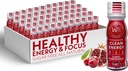 Wholesome Organics - Sugar Free Energy Shots Extra Strength Natural & Healthy Energy Drinks - Plant-Based Energy Supplements w/Vitamin B12 Lion's Mane & Yerba Mate - Cherry Pomegranate Flavor 48 Pack