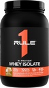 Regra 1 R1 Protein Whey Isolate - com 25g de proteína e 6g BCAA Exclusivamente de fontes isoladas e hidrolisadas para recuperação de exercícios (2 libras *, bolo de manteiga de baunilha)