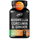 Boswellia Curcumin Ginger Extracts Supplement – Strong 95% Curcuminoids Natural Support Pills for Mobility & Flexibility – Extra Strength Boswelia with Turmeric Curcumin Organic Ginger Supplement