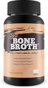 Bone Broth 캡슐 - 뼈 건강 및 면역 보충 - 뼈 Broth 분말 대체 캡슐 - 뼈 건강은 남성을위한 50 & 뼈 건강 보조 식품에 여성을 보충 - 비타민 D 뼈 건강