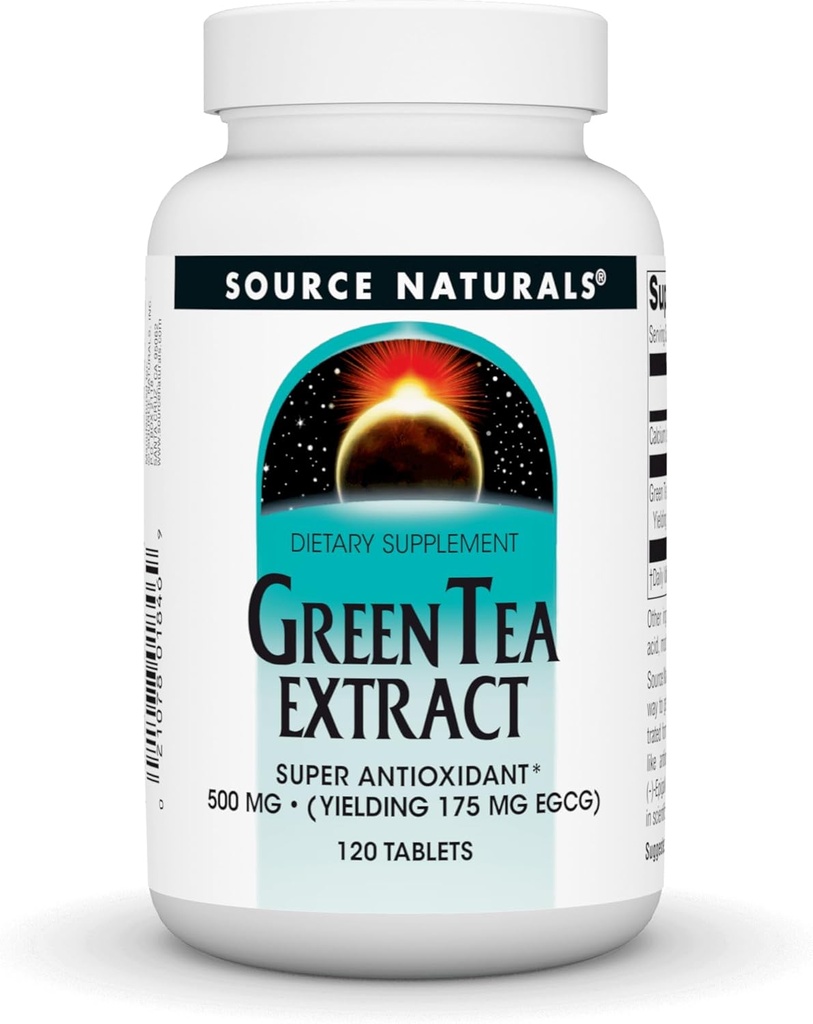 Sursa Naturale Ceai verde extract 500 mg Super Antioxidant - 120 comprimate