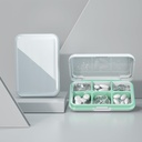 Kotak KB tahan-air Kasus Pill Portable Daily Pill Container Pill Purse 6 Compact Pocket Compact Medicine Organizer untuk Vitamin, Fish Oils, Suplemen, Medication (Large White)