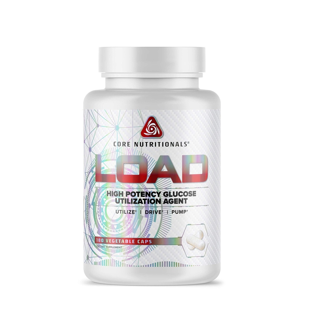 Core Nutritionals Load Platinum High Potency Glucose Utilization Agent with Berberine+Green Coffee Extract to Promote Carbohydrate Absorption and Glucose Disposal, (180 Caps)