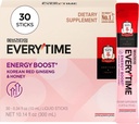 JUNG KWAN JANG Everytime Energy Boost Korean Red Ginseng Extract Stick 1,000mg & Honey - Vegan Ginseng Energy Drink Liquid Stick Supplements - Builds Stamina & Immunity No Caffeine (30 Sticks)