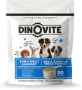 Dinovite 3 in 1 Probiotic for Puppies, Skin & Coat, Digestive Health & Joint Relief, Dog Food Toppers, Salmon Oil, Glucosamine, Allergia Relief & Itch Relief Skin Care, 90 Servings (Kutyus)