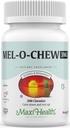Maxi Health Melatonin 3 mg para adultos e adolescentes - Axuda a apoiar o sono natural con Melatonin Chewable - Non-Habit Formando Kosher soporte para o sono (200 unidades)