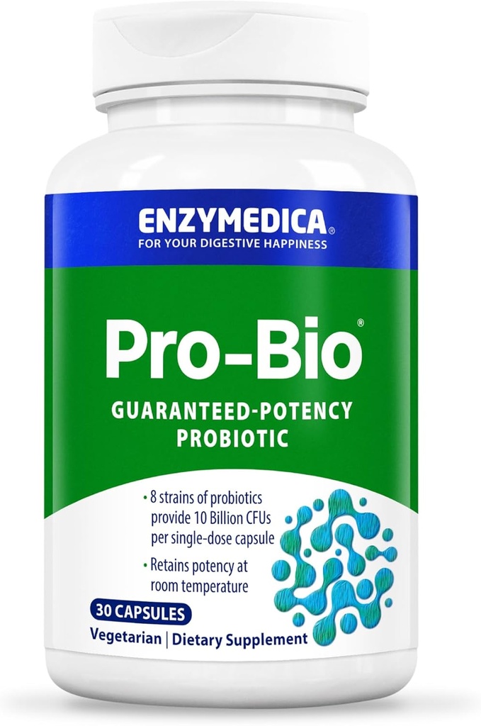 Enzymedica, Pro-Bio, Chelf Stable, Stomaach-Acied Prototoant for firstital digestion, 10 ล้านล้าน CFU, 30 เคานท์