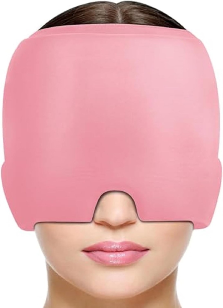 Migraine Headache Relief Cap, Migraine Relief Cap Hot & Cold Therapy Hangover Hat Mask Odorless Migraine Headache Hat for Puffy Eyes Hangover Tension Sinus & Stress Relief