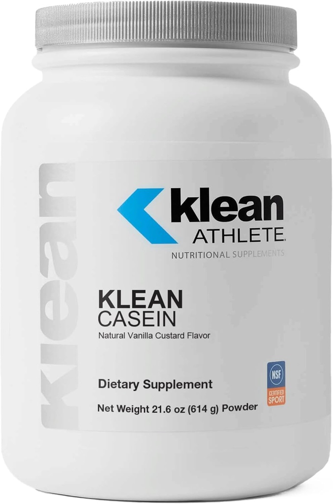 Klean Athlete | Klean Casein Protein | 복구 및 감소 근육 고장으로 돕기 위해 설계 되었습니다.* | 스포츠 인증 NSF | 21.6 Ounces | 천연 바닐라 Custard 풍미
