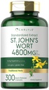 Carlyle St John's Wort Capsules | 300 Count | Non-GMO & Gluten Free Supplement | Standardized Extract