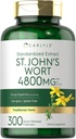 Carlyle St John's Wort Capsules | 4800mg - 300 count - Non-GMO Free supplement | Standardized Extract