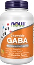 NOW Foods Supplements, GABA (ácido gamma-aminobutírico), soporte Neurotransmisor*, laranxa Flavor, 90 Chewables