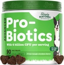 Bütün Breeds üçün 4 milyar CFU, 90 Probiyotik Dog Chews olan köpek üçün probiyotiklər - Diarrheanın qarşısını almaq üçün kömək edir, Gut Health və Digestive System