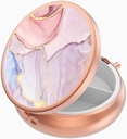 Cute Small Pill case for Pockets ' Purses, Elegant Pill Box Makes a Great Gift,3 Compartment Travel Medicine Organizer Stores Progesterone, Capsule Pills, Ibuprofen, Vitamins-Rose Gold Pink Marble