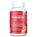 Health Plus Turmeric Curcumin, 90 Capsules, 30 Serving