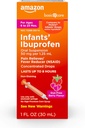 Basic Care Infants’ Ibuprofen Oral Suspension, 50 mg/1.25 mL, Berry Flavor Concentrated Drops, Dye-Free, 1 fl oz (Pack von 1)