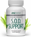 American Nutriceuticals - S.O.D. Apoio - 190 Cápsulas - Apoio á produción natural de superóxido dismutase - destrúe os radicais libres, apoia a detoxificación intracelular e doada de Swallow.