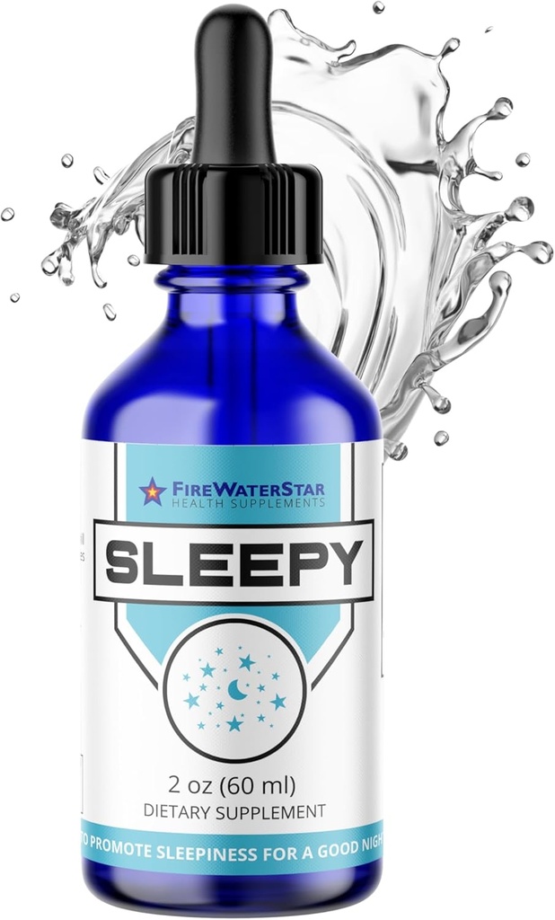 FWS Sleepy - Magnesium, L-Theanine과 액체 Melatonin - 자연 수면 보조 - 빠른 행동 액체 드롭 - 수면에 도착하고 좋은 밤의 휴식을위한 수면을 유지 - 성인, 청소년, 어린이