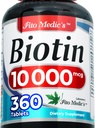 Laboratorio FITO MEDIC | biotina 10000mcg |360 pestana | biotina | Suplemento | biotina | vitaminas | biotina | pílulas de biotina | biotina para o Cabello | tabletas de biotina | Ultra alta absorción.