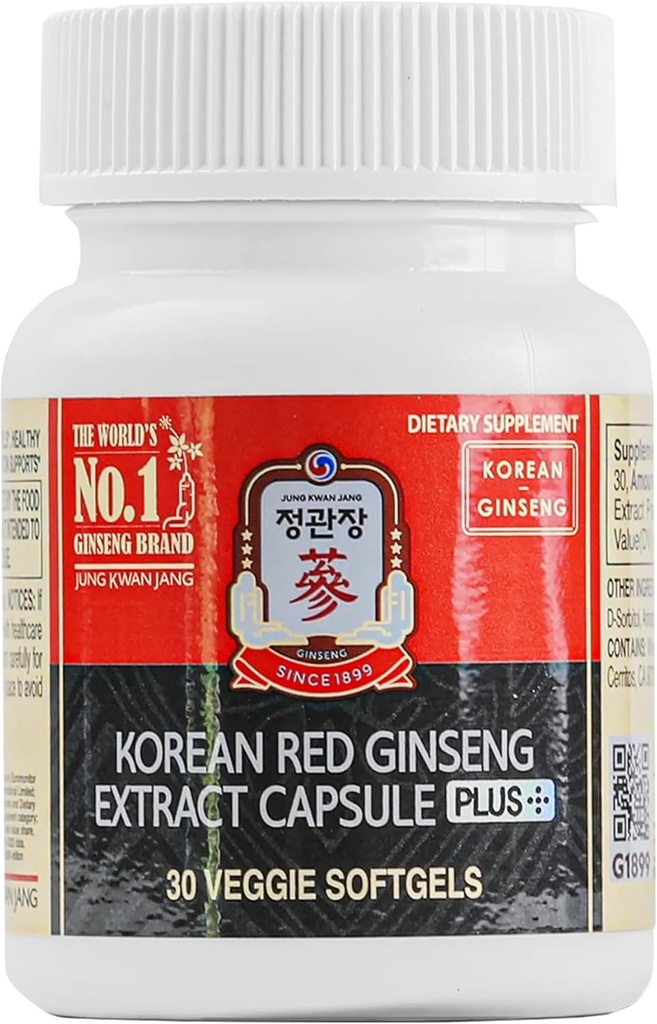 JungKwanjang Korea Red Ginsang Coules บวก | All-in-1 Pialls for Men & Women & Janal Supplement Supplement, immun รองรับ | 30 Capsults