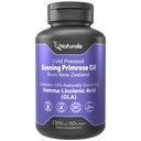 Naturalis Evening Primrose Oil (1300mg) | Natural from New Zealand | Non-GMO, Soy & Gluten Free, Zero Filler | 60 Softgels