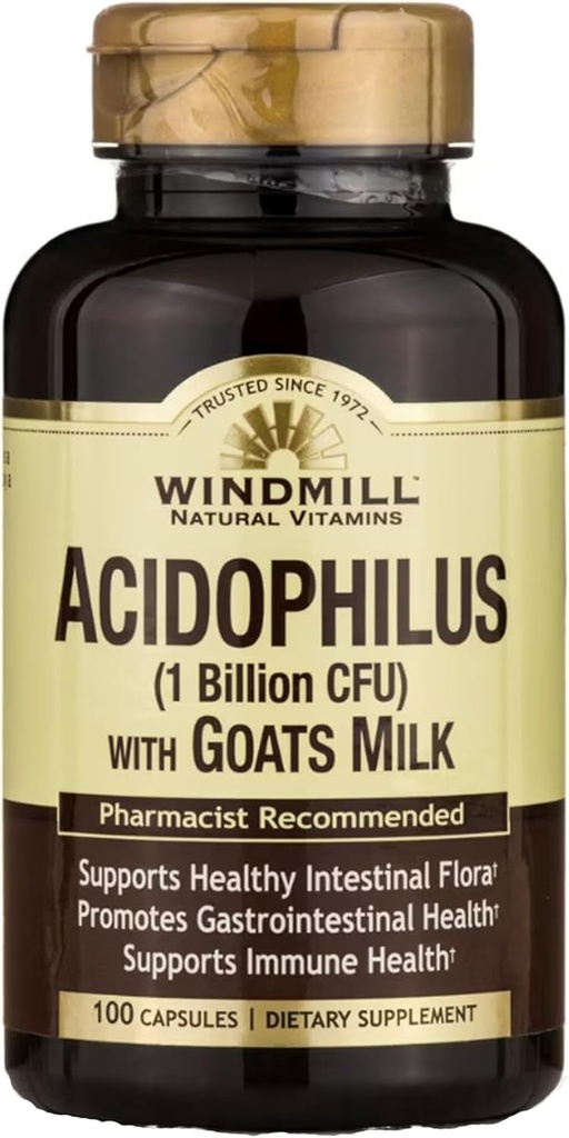 Acidophilus W / 염소 우유 캡 100 's Windmill