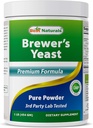Best Naturals 100% Pure Brewers אבקת Yeast - 16 oz - תמיכה באספקת חלב השד מוגברת במהלך הנקה, Lactation, בריאות העיכול