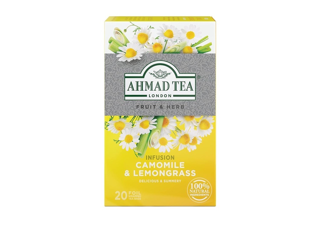 Ahmad Tea Kumelīšu un citronzāles infūzija, 20-Count Tea Bags (iepakojums 6)