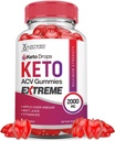 Justified Laboratories Keto Drops Keto ACV Gummies Extreme 2000MG Keto Drops Keto Gummies Advanced Formula Apple Cider Vinegar met Granaatappel Beet Juice Powder B12 Vegan Non GMO 60 Gummys